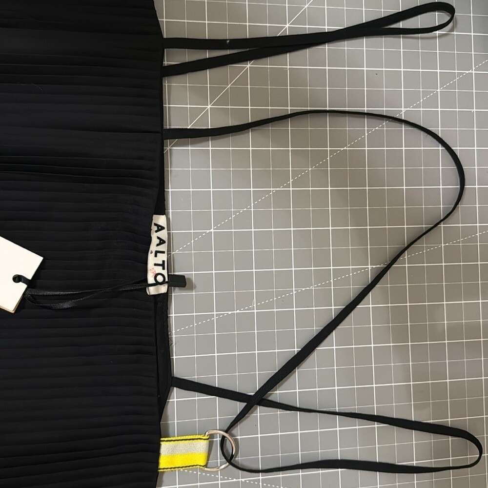 Aalto Black Full Length Pleated Maxi Dress Multi-Strap S19D2DR07-210 Size 38 NEW - Picture 6 of 6